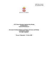 Statement by the Deputy Minister in the Ministry for Kosovo and Metohija of the Republic of Serbia, Mr. Bojan Andjelkovic