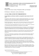 A call for NGO access to Turkmenistan