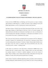 Statement on ODIHR Report on Human Rights Defenders in the OSCE Region