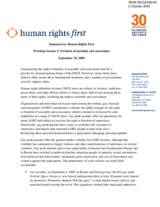 Statement on Freedom of assembly and association