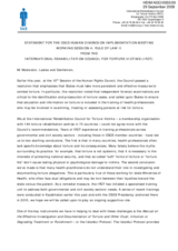 IRCT Statement on Rule of Law