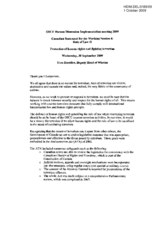 Statement on Protection of Human Rights and Fighting Terrorism