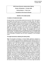 Written contribution on Abolition of Death Penalty