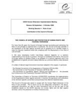 Written contribution on  Protection of Human Rights and Fighting Terrorism