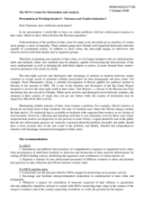 Intervention on Tolerance and Non-discrimination