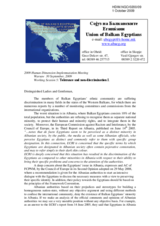 Statement on tolerance and non-discrimination of Balkan Egyptians