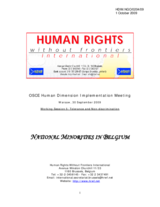 Contribution on National Minorities in Belgium