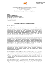 Statement on Western Thrace Turkish Minority