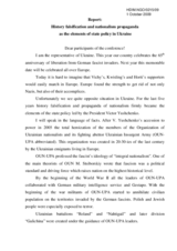 Report - History falsification and nationalism propaganda as the elements of state policy in Ukraine