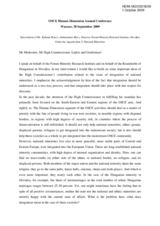 Intervention by Mr. Kalman Petocz on Integration of National Minorities