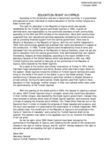 Contribution on Education Rights in Cyprus
