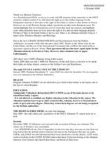 Statement on Human Rights in Serbia