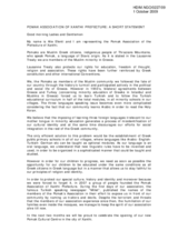 Statement on National Minorities in Greece