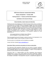 Written contribution - Cultural identities, shared values and citizenship