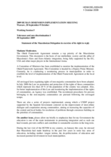 Statement of the Macedonian Delegation in exercise of its right to reply