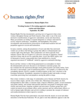 Statement on Aggressive Nationalism, Racism and Chauvinism