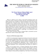 Report on the violation of human rights in the Russian Federation in 2008
