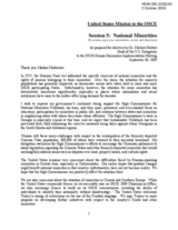 Statement on National Minorities