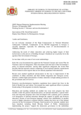 Intervention of Mr. David Rakviashvili -- Deputy State Minister for Reintegration, Georgia