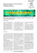 Factsheet - 'Balannced Participation of Women and Men in Political and Public Decision-Making'