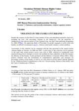 Violence in the Family in Ukraine