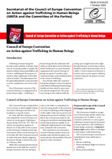 Factsheet - 'Council of Europe Convention on Action against Trafficking in Human Beings'