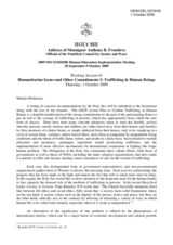 Address of Monsignor Anthony R. Frontiero Official of the Pontifical Council for Justice and Peace