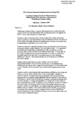 Canadian Statement on Trafficking in Human Beings