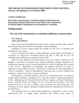 The role of the Ombudsman in combating trafficking in human beings