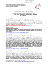 Discriminatory Applications Implemented Due to the Headscarf, the Time Period of September 2008-2009 in Turkey