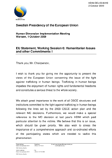 EU Statement on Humanitarian Issues and other Commitments