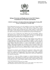 Refugee Protection and Displacement in the OSCE Region - Commitments for Protection and Solutions