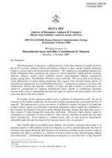 Address of Monsignor Anthony R. Frontiero, Official of the Pontifical Council for Justice and Peace