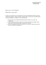 Statement in excercise of the Right to Reply