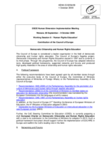 Democratic Citizenship and Human Rights Education