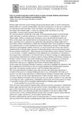 Note on practical steps that could be taken to ensure strategic thinking about human rights education and training in participating States