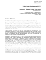 Statement on Human Rights Education