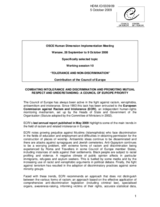 COMBATING INTOLERANCE AND DISCRIMINATION AND PROMOTING MUTUAL RESPECT AND UNDERSTANDING: A COUNCIL OF EUROPE PRIORITY