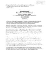 Written statement by Mr. Yan Volkov