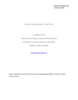 Introductory statement on 'Counting &ndash; and Countering &ndash; Hate Crime', by Dr. Barbara Perry, Faculty of Criminology, Justice and Policy Studies, University of Ontario