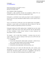 Statement on Racism in Cyprus Speech; 'Love Cyprus, Hate Racism'