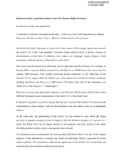 Statement on Follow-up of the 2009 Supplementary Human Dimension Meeting on Hate Crimes &ndash; Effective Implementation of Legislation