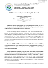 Statement by Dr. Mattia F. Ferrero