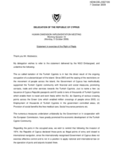 Statement in exercise of the Right of Reply