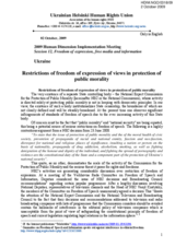 Restrictions of freedom of expression of views in protection of public morality