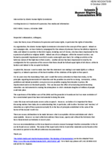 Statement on Freedom of expression, free media and information