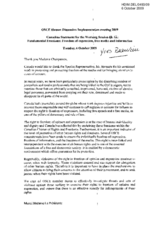 Canadian Statement on Fundamental Freedoms: Freedom of expression, free media and information