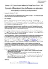 Freedom of Expression: New challenges, new responses