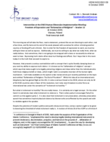 Freedom of Expression and &ldquo;Defamation of Religions&rdquo;