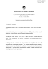 Statement in exercise of the Right of Reply